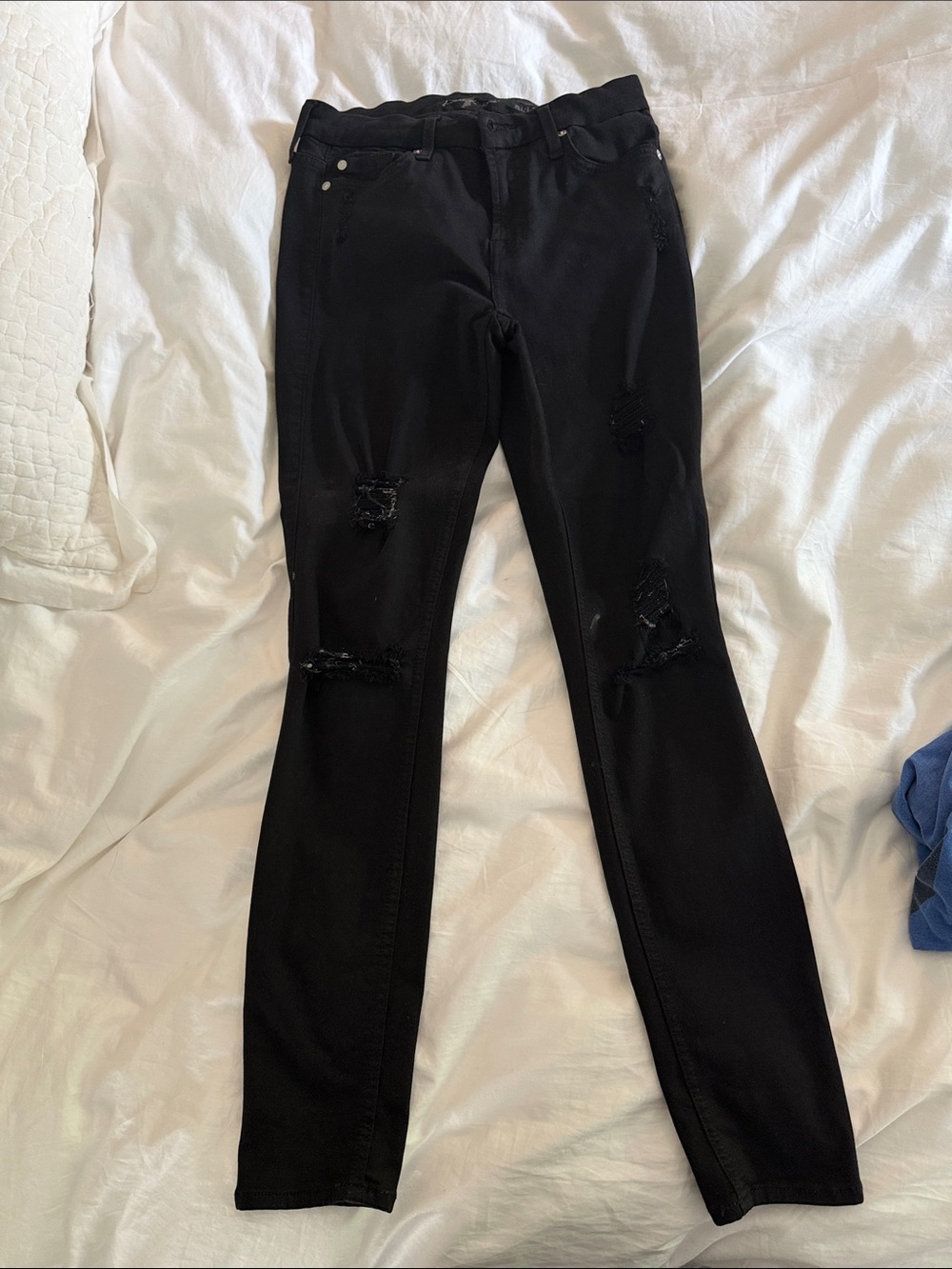 7 For All Mankind Black Skinny Jeans